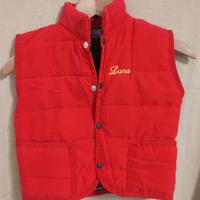 Piumino senza maniche rosso