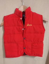 Piumino senza maniche rosso