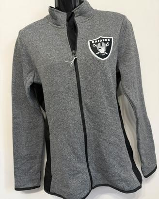 Raiders pile full zip grigia S  NFL Team Apparel