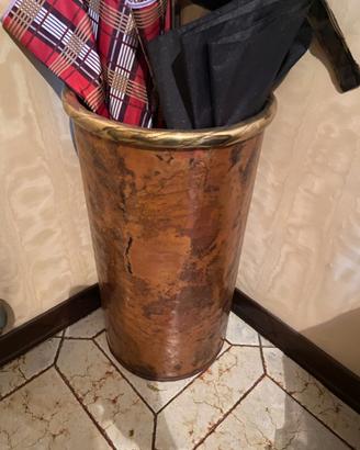 portaombrelli ottone e radica