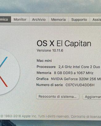 Mac mini Apple 2010 Intel