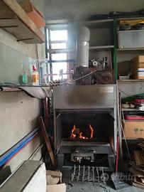 Termocamino con pompe, vaso espansione e puffer