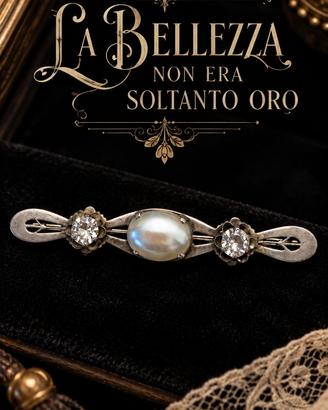 Spilla antica broche de cou placcata argento