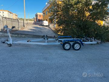 Carrello rimorchio porta barca Ellebi doppio asse
