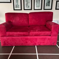 divano due posti rosso