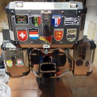 4 valigie e piastra frenk castle bmw gs 1200