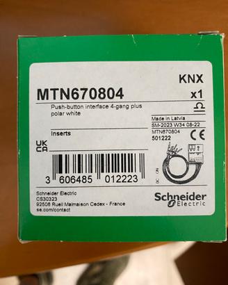 Interfaccia 4 pulsanti knx schneider