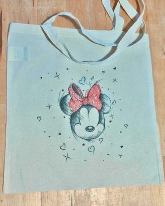 Borsa in tela dipinta a mano 🌺 Minnie