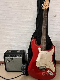 Fender squier + amplificatore + custodia