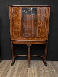 Vetrina in Legno Intarsiato - Stile Liberty