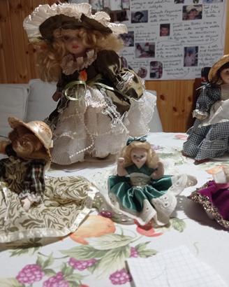 BAMBOLE  da collezione fatte a mano  lotto n1