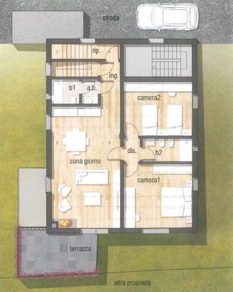 Appartamento di 130 m² con 3 locali e box auto a A