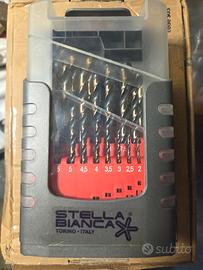 serie punte 25 pz  hss stella bianca 