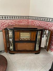 Mobile in legno giradischi/radio