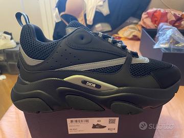 Dior B22 CALF MESH black silver taglia 40