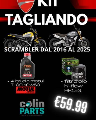 KIT TAGLIANDO DUCATI SCRAMBLER T.T. OLIO MOTUL