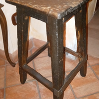 Sgabello in legno da lavoro anni 40 - 50