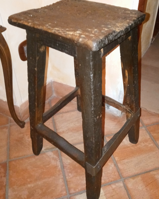Sgabello in legno da lavoro anni 40 - 50