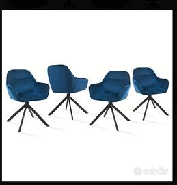 poltroncine girevoli 4 pz