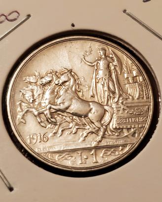 1 lira 1916 Argento Rara Vittorio Emanuele  III