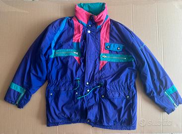 Giacca da sci vintage ‘90 color block viola XL