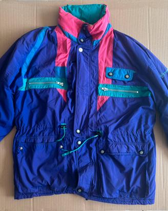 Giacca da sci vintage ‘90 color block viola XL