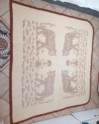 Coperta Matrimoniale Vintage Anni 80/90 Tigri