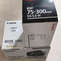 Canon EOS 350D + teleobiettivo zoom Canon 300mm