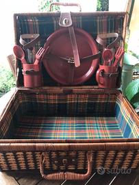 Cesta da pic nic vintage originale