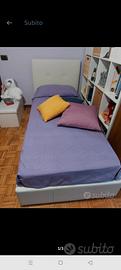 letto singolo con cassettone