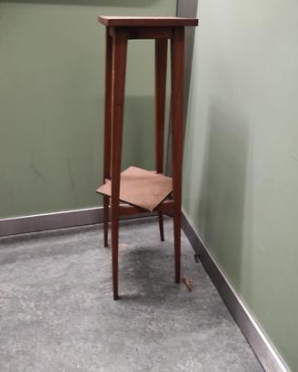 Colonna portavasi portapiante vintage in legno tav