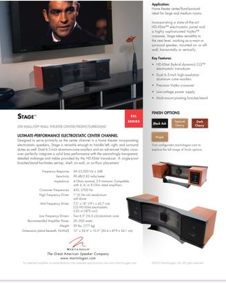Canale Centrale Martin Logan Stage
