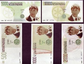Lotto 5 banconote Lega Nord