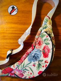 Marsupio fatto a mano in tessuto gobelin floreale