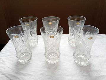Set 6 Tumbler Cristallo Molato A.T. Cristal -'70