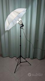 Stand Fotografico con Ombrello Diffusore 75 cm