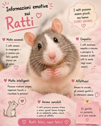 Ratti domestici dumbo allevati a mano