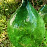 Damigiane in  vetro  quattro pezzi