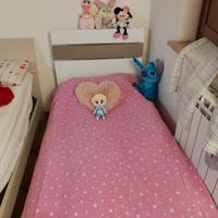 letto singolo con rete a doghe