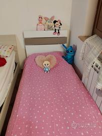 letto singolo con rete a doghe