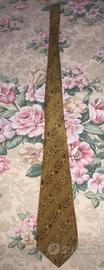 Cravatta Vintage Paisley Bronzo e Oro Vecchio