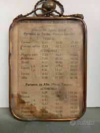 Quadretto orari mezzi pubblici vintage