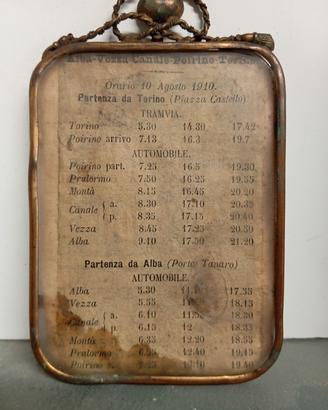 Quadretto orari mezzi pubblici vintage