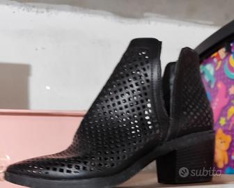 Mezzo stivaletto nero vera pelle