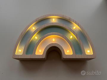 Lampada artigianale in legno cerchio di Pepu