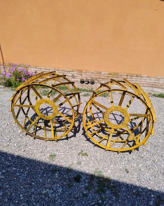 Ruote a gabbia in ferro 