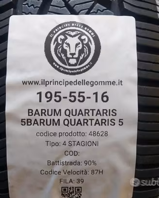2 gomme 195 55 16 barum a48628