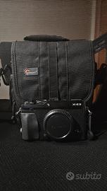 Corpo macchina Fujifilm X‑E3 e accessori
