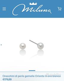 Orecchini perle e oro bianco di Miluna da 179 €