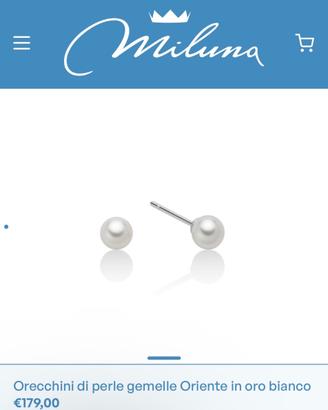 Orecchini perle e oro bianco di Miluna da 179 €